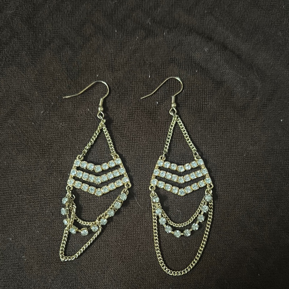 Elegant Gold Chain Earrings